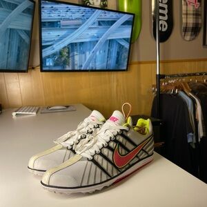 Nike Track & Field Trainers Women's 9.5 White cleats Shoes Distance Running